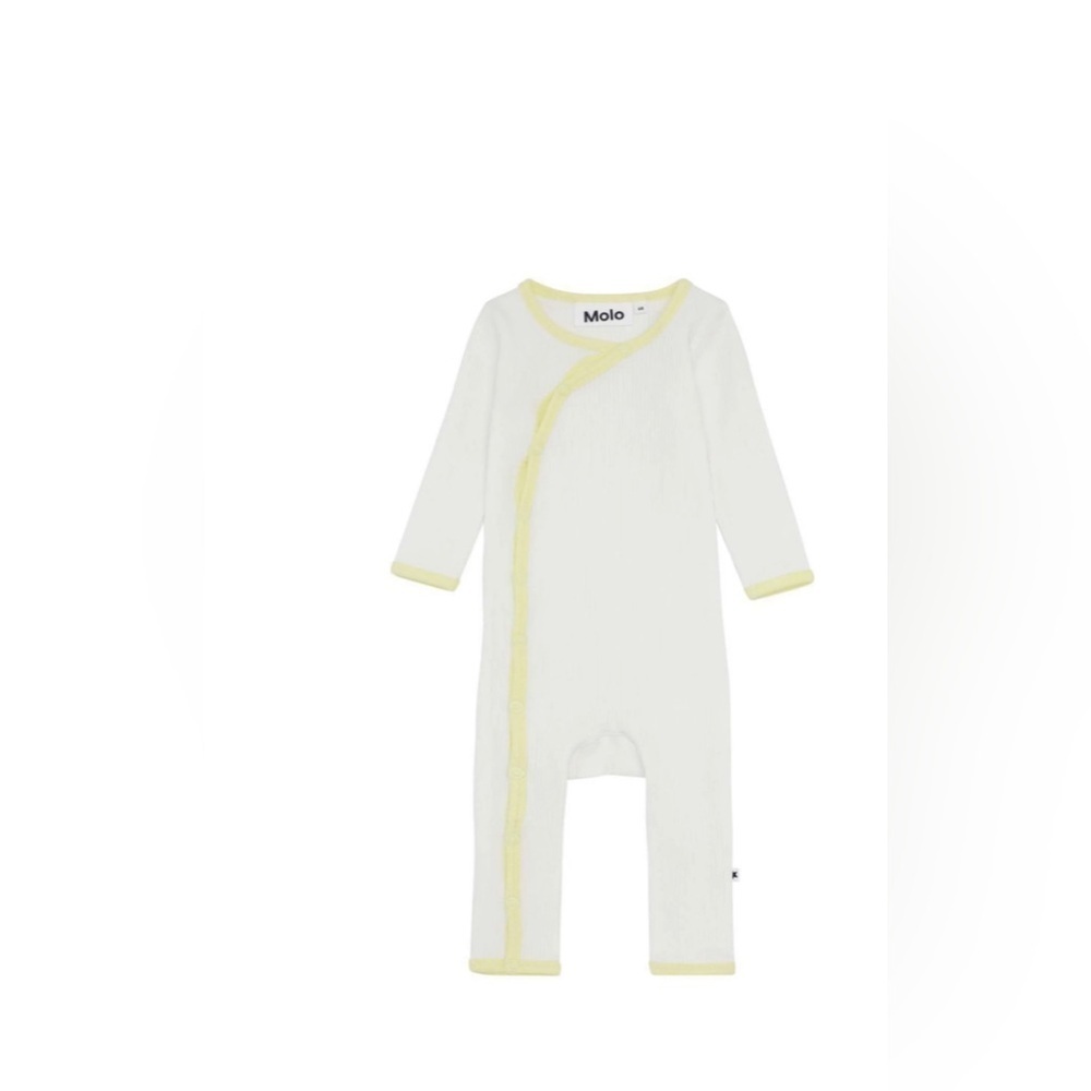 Molo Ivory and Lemon Kids One piece.  Euro 62 is 3 to 6 mos